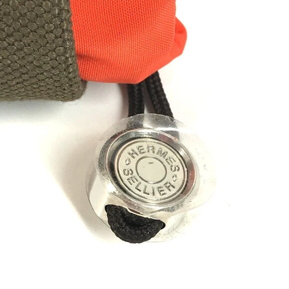 HERMES H800617EKAA Dog Treat Pouch Pet dog Pouch Khaki/Orange Unused - Picture 5 of 12